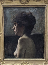 Charger l&#39;image dans la galerie, Ecole française du XIXe Portrait de femme de profil anonyme
