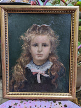 Charger l&#39;image dans la galerie, Jacques JOBBÉ-DUVAL (1854-1947) attribué à portrait jeune fille au noeud circa 1877
