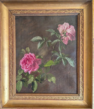 Charger l&#39;image dans la galerie, Gustave Emile Couder (1845-1903) Etude de fleurs roses
