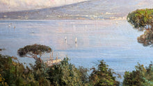 Charger l&#39;image dans la galerie, Paolo Catalano (1843-?) Baie de Naples animée fin XIXe

