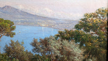 Charger l&#39;image dans la galerie, Paolo Catalano (1843-?) Baie de Naples animée fin XIXe
