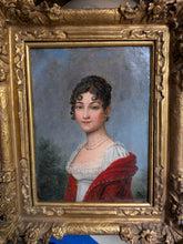 Charger l&#39;image dans la galerie, École française Portrait femme époque Empire 1815
