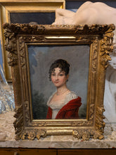 Charger l&#39;image dans la galerie, École française Portrait femme époque Empire 1815
