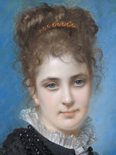 Charger l&#39;image dans la galerie, Pierre Adolphe HUAS (1838-1900) portrait d’une femme 1875
