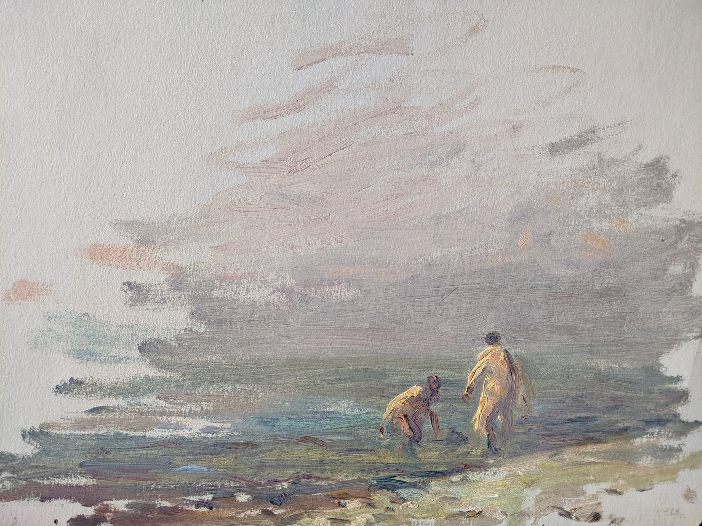 Georges Ricard-Cordingley (1873-1939) baigneurs bord de mer circa 1900