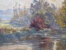 Charger l&#39;image dans la galerie, Alphonse MAZARD (1865-1939) paysage lacustre circa 1900
