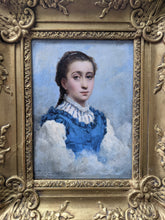 Charger l&#39;image dans la galerie, Célestin-Joseph BLANC (1818-1888) portrait jeune gilet bleu 1877
