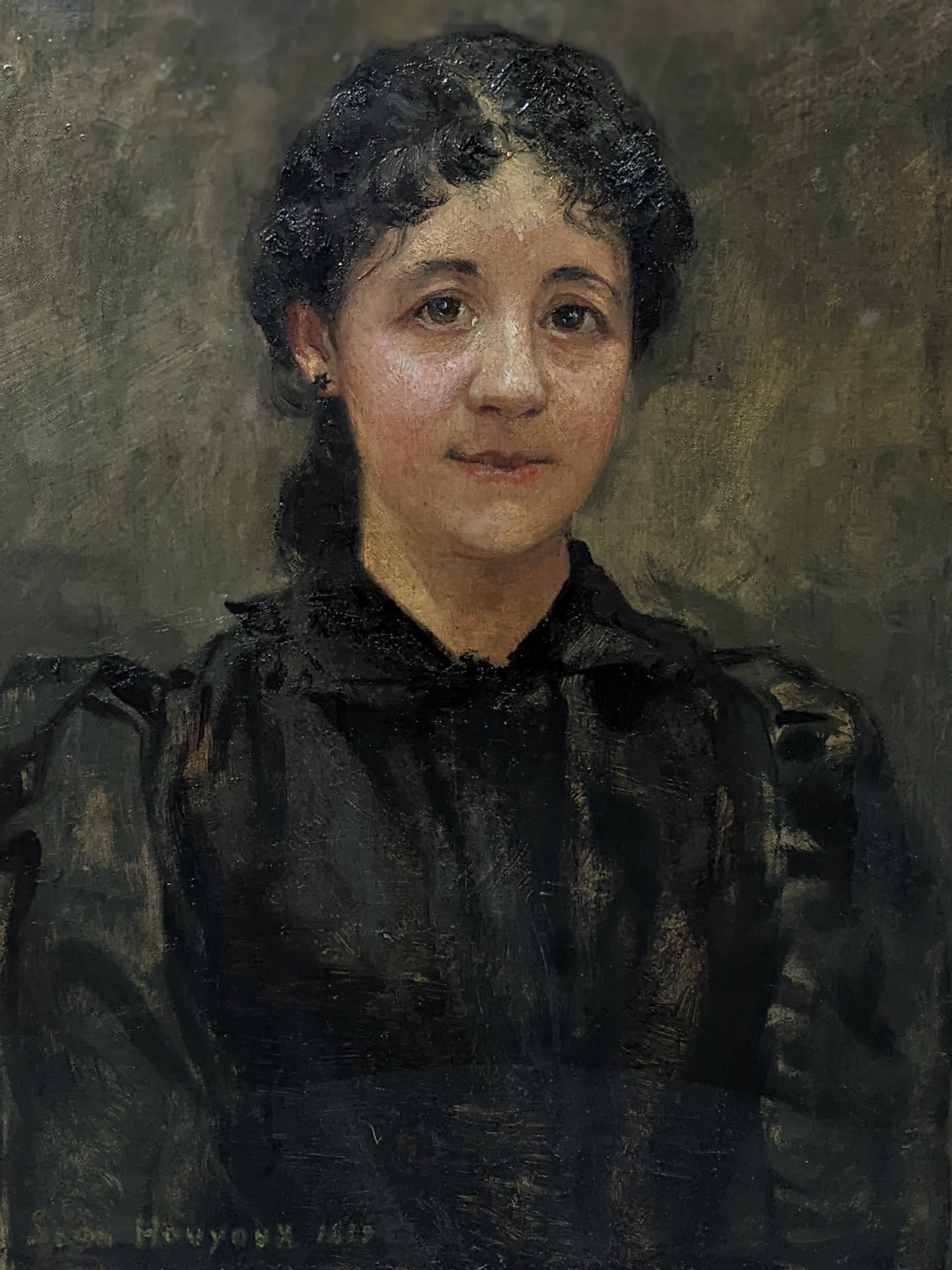 Léon HOUYOUX (1856-1940) portrait femme 1889