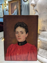 Charger l&#39;image dans la galerie, Félix FRANCE (1844-1903) portrait de Berthe au chemisier rouge 1895
