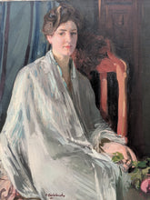 Charger l'image dans la galerie, Claudio Castelucho y Diana (1870-1927) Femme assise tenant une rose
