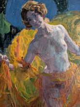 Charger l'image dans la galerie, Claudio Castelucho y Diana (1870-1927) Femme dansant avec voile jaune
