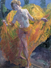 Charger l'image dans la galerie, Claudio Castelucho y Diana (1870-1927) Femme dansant avec voile jaune

