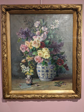Charger l&#39;image dans la galerie, Alfred DELSUC (1859-?) Nature morte au bouquet de roses XIXe
