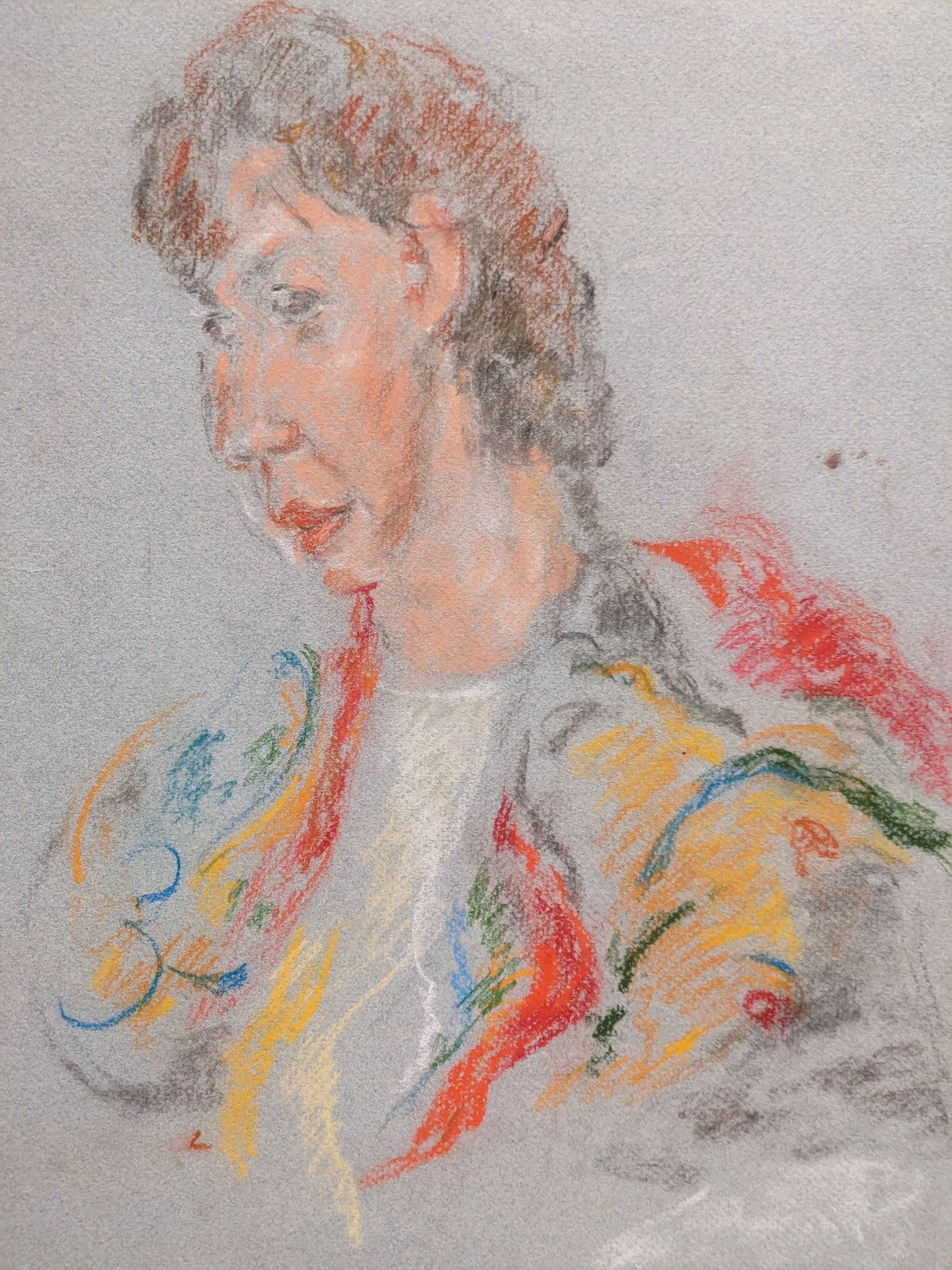 Sigurd FREDRIKSEN (1907-1986) portrait femme circa 1970