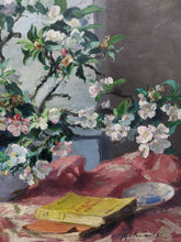 Charger l&#39;image dans la galerie, Ecole française Josué GABORIAUD (1883-1955) nature morte aux branches de cerisier 1951
