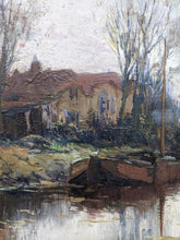 Charger l&#39;image dans la galerie, Kees TERLOUW (1890-1948) Péniche sur le canal circa 1930
