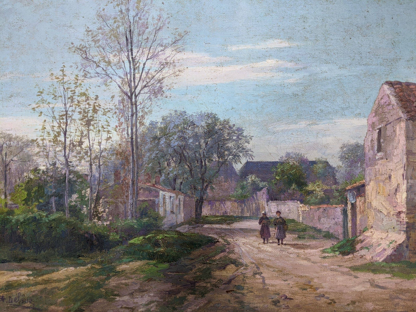 Alfred DELSUC (1859-?) village animée les Sables-d’Olonne XIXe