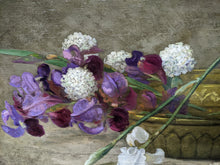 Charger l&#39;image dans la galerie, Ecole française Nature morte aux iris fin XIXe
