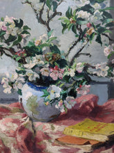 Charger l&#39;image dans la galerie, Ecole française Josué GABORIAUD (1883-1955) nature morte aux branches de cerisier 1951
