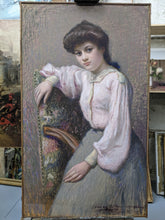 Charger l&#39;image dans la galerie, Marie Louise BRESLAU (1856-1927) portrait d’une jeune femme assise 1905
