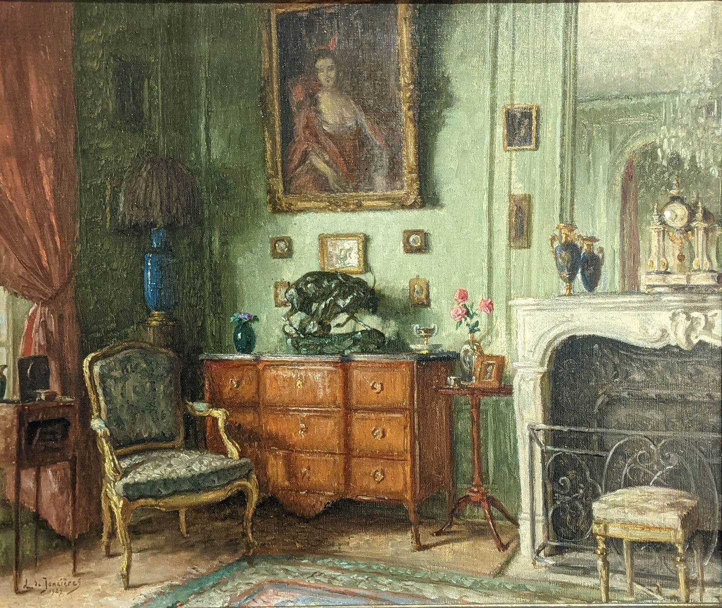 Léonce De Joncières (18711952) Scène d’intérieur 1929 Orange Bakelite